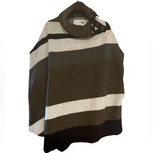 Striped Women's Sweater with Button Detail